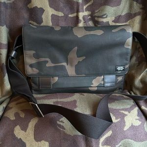 Jack Spade (Kate) Camo Waxwear Zip Messenger
